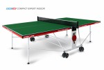 Теннисный стол для помещения Compact Expert Indoor green  proven quality 6042-21 - магазин СпортДоставка. Спортивные товары интернет магазин в Томске 